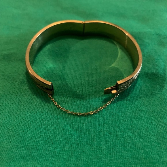 Vintage Binder Brothers 12k gold filled hinged bangle bracelet with safety clasp - Picture 5 of 9